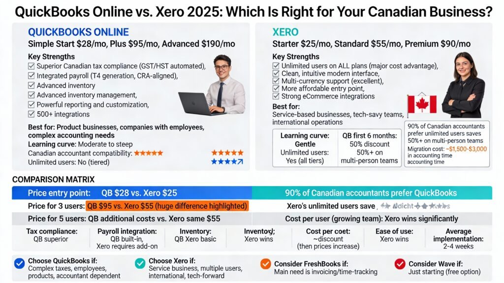 Comparing Cloud Accounting Software: QuickBooks vs. Xero for Canadians